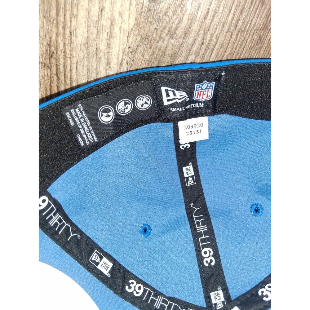 NWT! Blue New Era Detroit Lions 2025 Sideline 39Thirty Flex Fitted Hat, S/M - Picture 7 of 7
